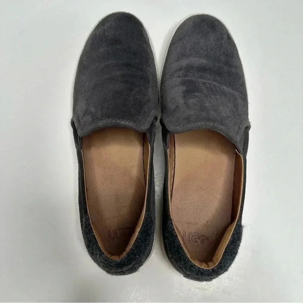 UGG Women's Gray Cas Suede Slip-On Sneakers Size 10